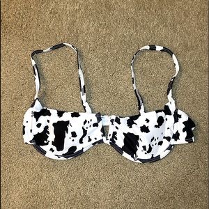 Cow print bikini top